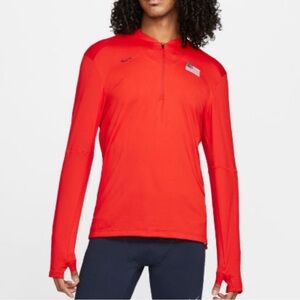 Nike Running Dri-FIT Element Team USA Olympic Half Zip Layering Jacket Sz XL